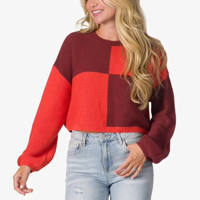 Reef Carrie Sweater Port Chili Women Tops