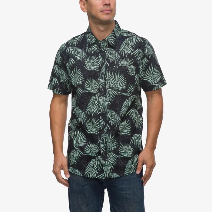 Reef Culber Short Sleeve Shirt Caviar Men Shirts and TShirts
