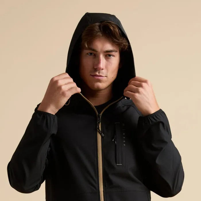 Reef Garvey Upf 40 Full Zip Jacket Caviar Men Outerwear Reef Garvey Upf 40 Full Zip Jacket Caviar Men Outerwear