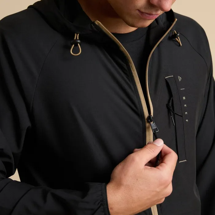 Reef Garvey Upf 40 Full Zip Jacket Caviar Men Outerwear Reef Garvey Upf 40 Full Zip Jacket Caviar Men Outerwear