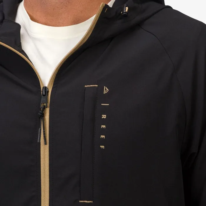 Reef Garvey Upf 40 Full Zip Jacket Caviar Men Outerwear Reef Garvey Upf 40 Full Zip Jacket Caviar Men Outerwear