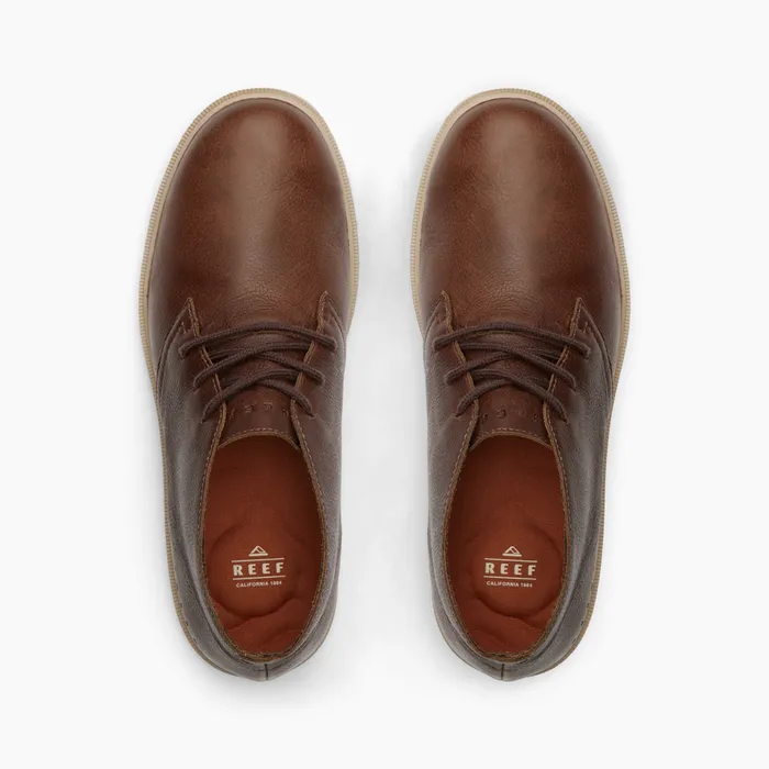 Reef Leucadian Dark Brown Leather Men Shoes Reef Leucadian Dark Brown Leather Men Shoes