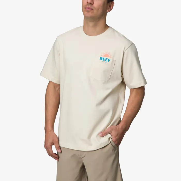 Reef Sunrise Pocket Short Sleeve Tee Almond Men Shirts and TShirts Reef Sunrise Pocket Short Sleeve Tee Almond Men Shirts and TShirts