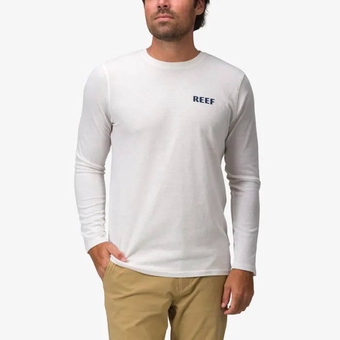 Reef Wellie 24 Long Sleeve Tee Cloud Men Shirts and TShirts