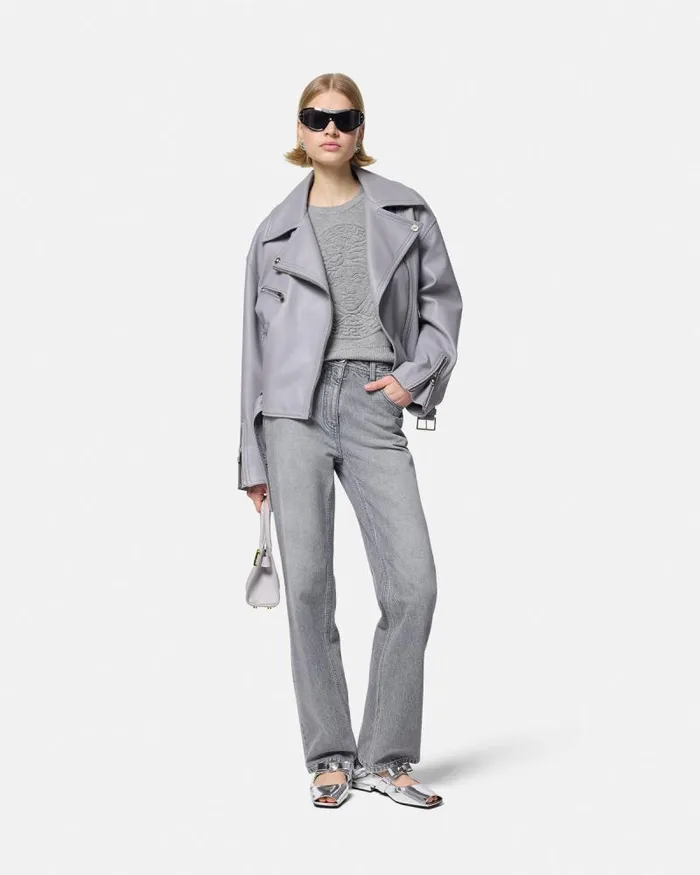 RegularFit Jeans Gray Women Versace Pants and Shorts