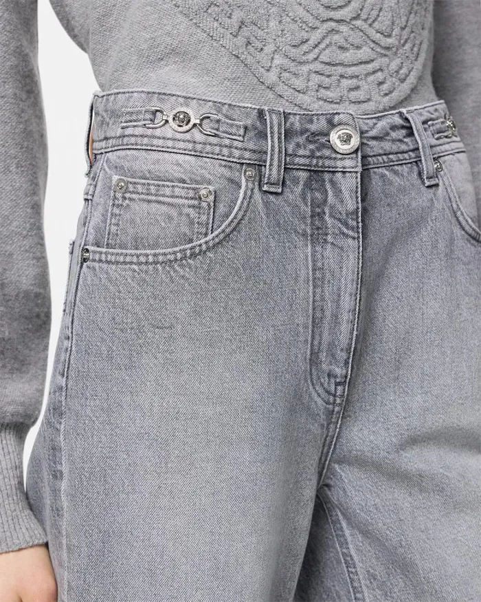 RegularFit Jeans Gray Women Versace Pants and Shorts