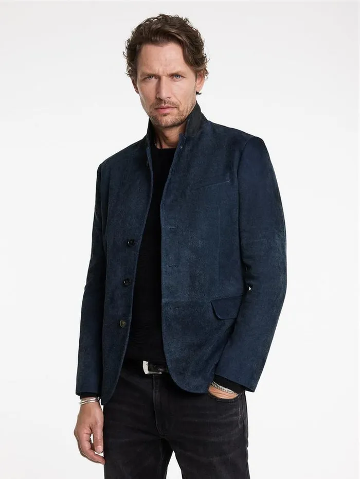RIND JACKET Powder Blue Men John Varvatos Leather Jackets