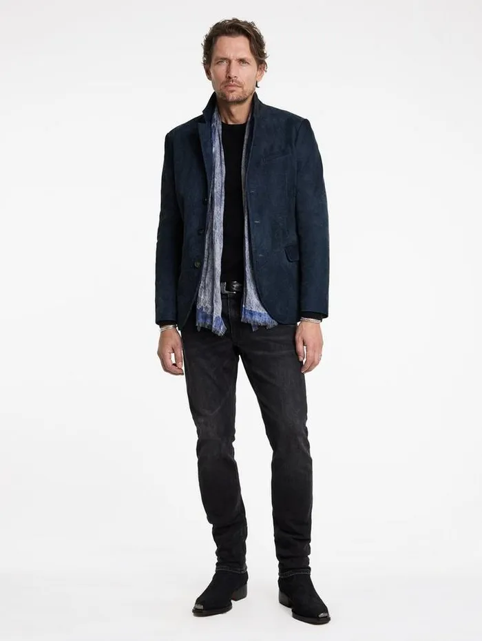 RIND JACKET Powder Blue Men John Varvatos Leather Jackets