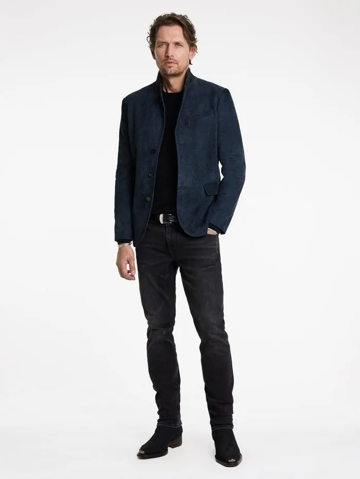 RIND JACKET Powder Blue Men John Varvatos Leather Jackets
