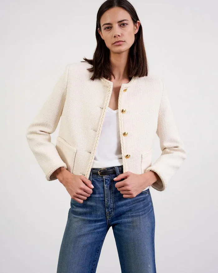 ROMY JACKET Ivory Women Nili Lotan Jackets and Blazers