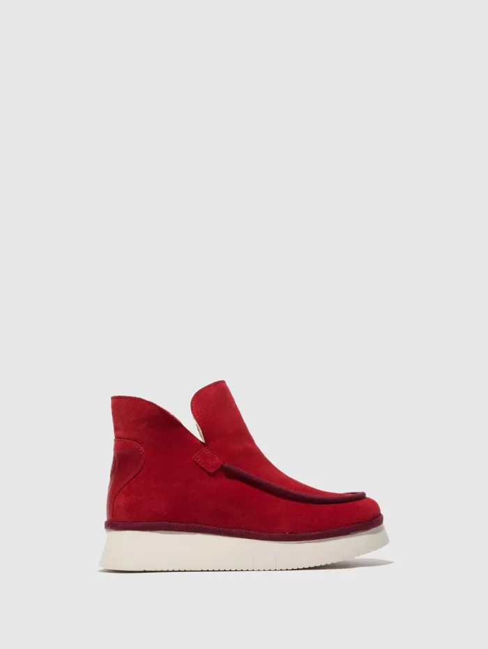 Round Toe Ankle Boots COZE348FLY SUEDERUG CARMINE RED Women Fly London Ankle Boots Round Toe Ankle Boots COZE348FLY SUEDERUG CARMINE RED Women Fly London Ankle Boots