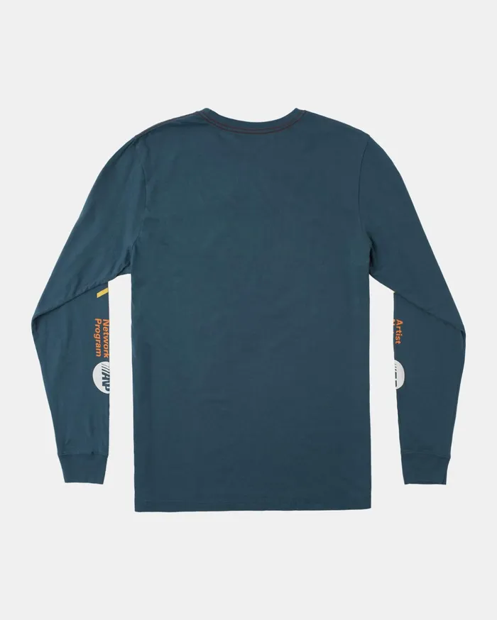 RVCA Artist Tees ANP Long Sleeve TShirt Duck Blueyellow 8211 Men RVCA Artist Tees ANP Long Sleeve TShirt Duck Blueyellow 8211 Men