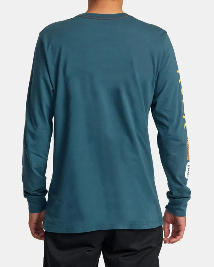 RVCA Artist Tees ANP Long Sleeve TShirt Duck Blueyellow 8211 Men RVCA Artist Tees ANP Long Sleeve TShirt Duck Blueyellow 8211 Men