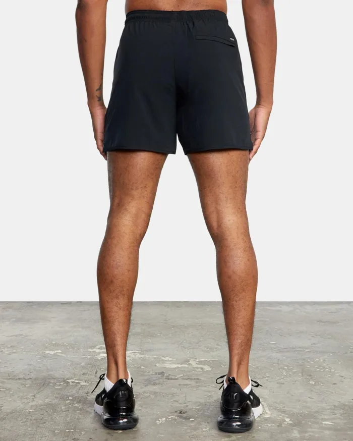 RVCA Athletic Shorts Yogger Elastic Waist Running Shorts 15034 Black 8211 Men RVCA Athletic Shorts Yogger Elastic Waist Running Shorts 15034 Black 8211 Men
