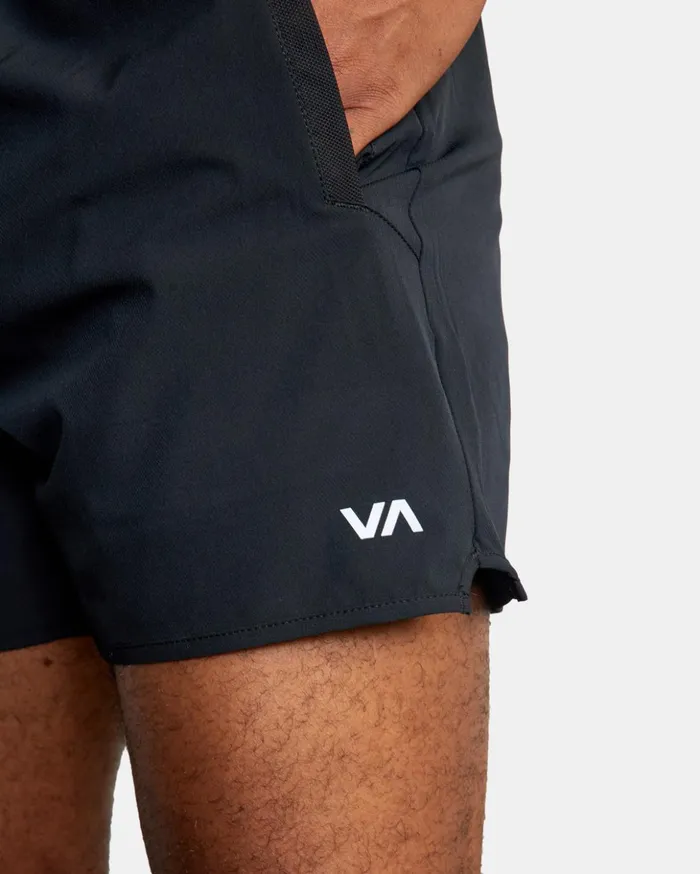 RVCA Athletic Shorts Yogger Elastic Waist Running Shorts 15034 Black 8211 Men RVCA Athletic Shorts Yogger Elastic Waist Running Shorts 15034 Black 8211 Men