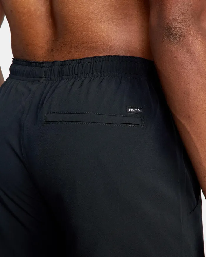 RVCA Athletic Shorts Yogger Elastic Waist Running Shorts 15034 Black 8211 Men RVCA Athletic Shorts Yogger Elastic Waist Running Shorts 15034 Black 8211 Men