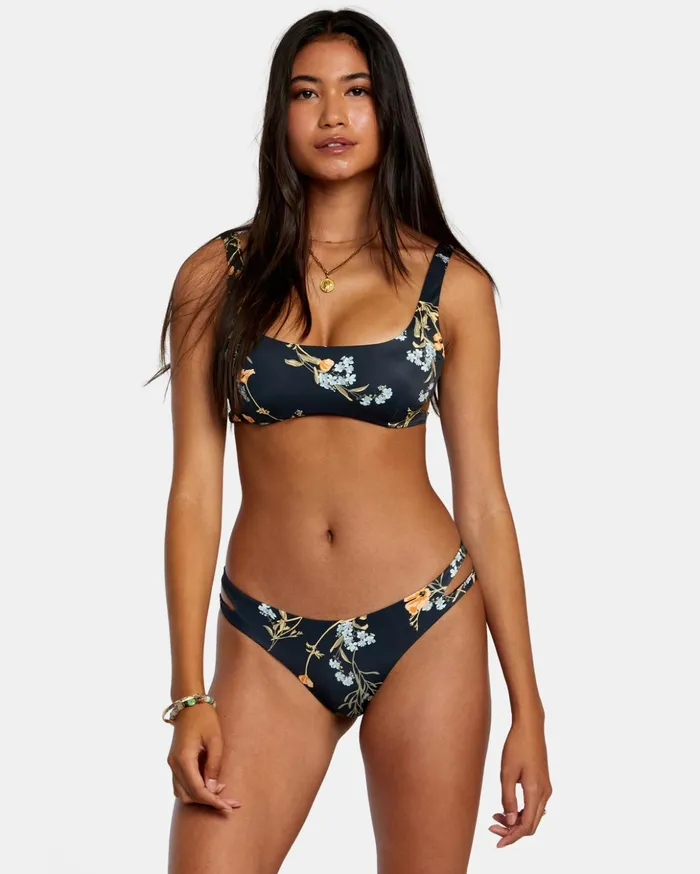 RVCA Bikini Bottoms Bloom Cutout Cheeky Bikini Bottoms Black 8211 Women