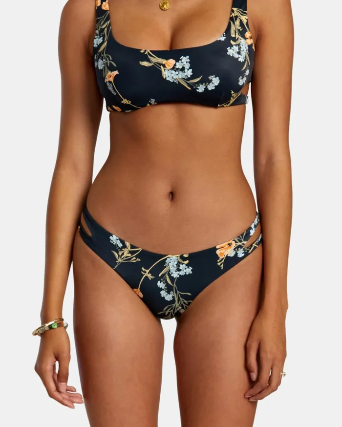 RVCA Bikini Bottoms Bloom Cutout Cheeky Bikini Bottoms Black 8211 Women