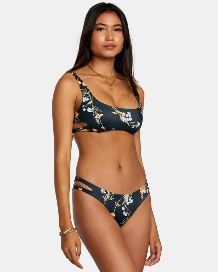 RVCA Bikini Bottoms Bloom Cutout Cheeky Bikini Bottoms Black 8211 Women