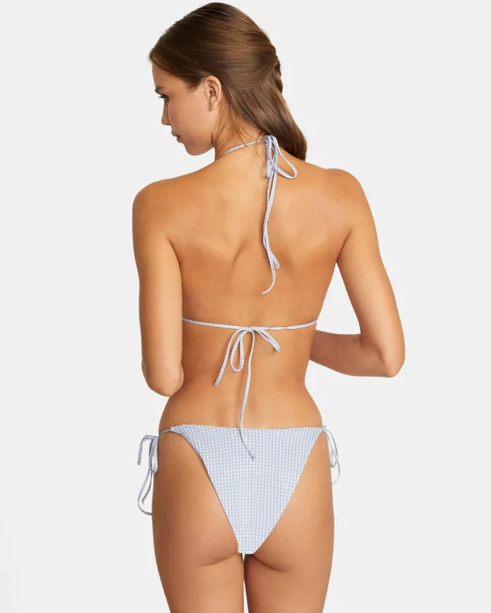 RVCA Bikini Bottoms Gingham Reversible Tie French Bikini Bottoms Ash Blue 8211 Women RVCA Bikini Bottoms Gingham Reversible Tie French Bikini Bottoms Ash Blue 8211 Women