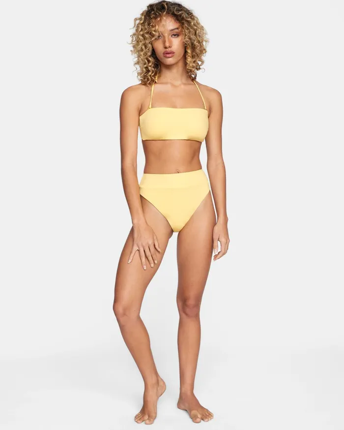 RVCA Bikini Bottoms HighRise Cheeky Bikini Bottoms Gold 8211 Women