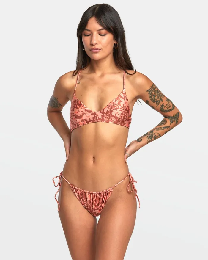 RVCA Bikini Bottoms Oasis Tie Skimpy Bikini Bottoms Sandlewood 8211 Women
