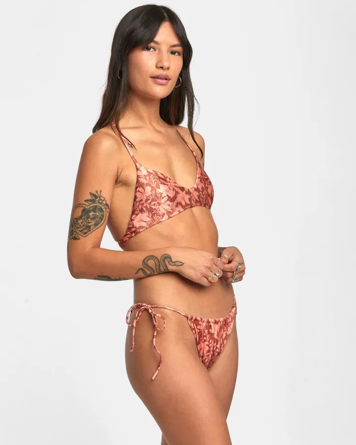 RVCA Bikini Bottoms Oasis Tie Skimpy Bikini Bottoms Sandlewood 8211 Women