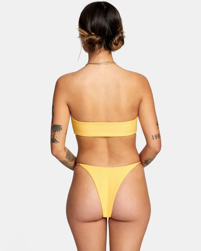 RVCA Bikini Tops Brightside Bandeau Bikini Top Marigold 8211 Women