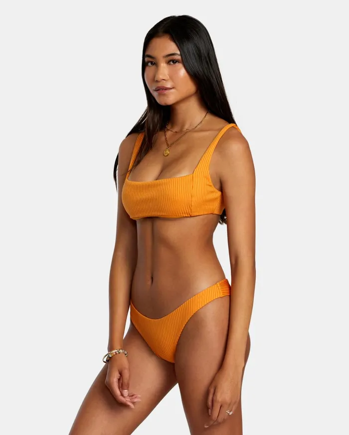 RVCA Bikini Tops Tangerine Shimmer Bralette Bikini Top Tangerine 8211 Women