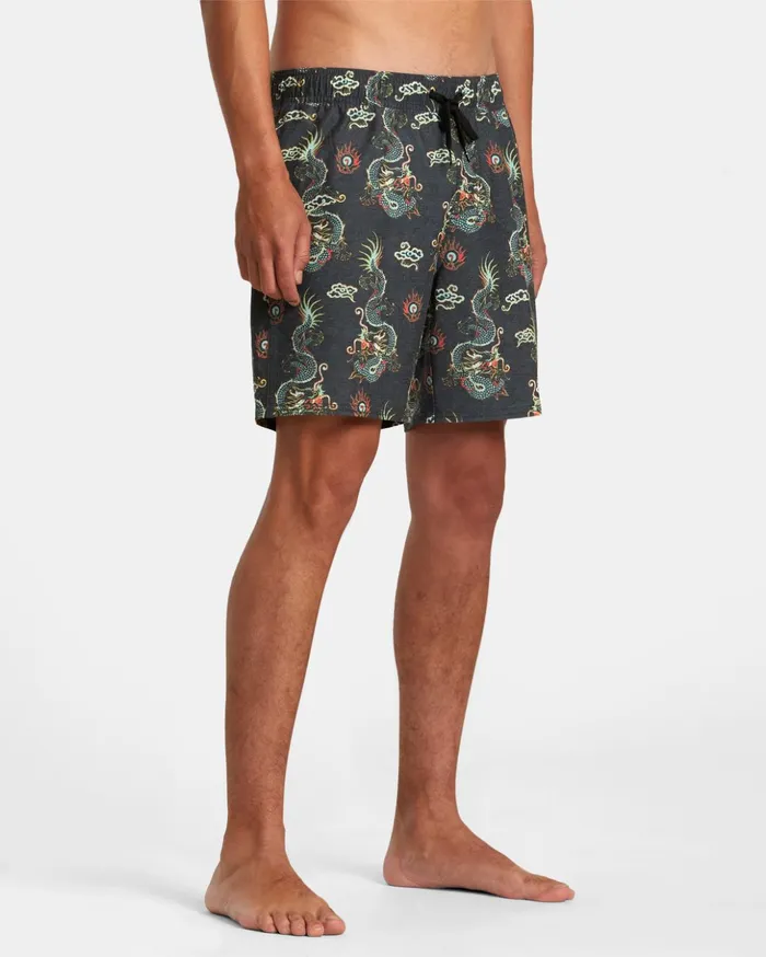 RVCA Boardshorts Atlas Elastic Waist Boardshorts 17034 Multi 8211 Men