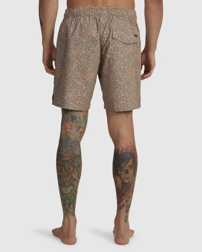 RVCA Boardshorts Barnes Elastic Waist Boardshorts 17034 Khaki 8211 Men