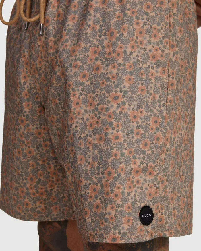 RVCA Boardshorts Barnes Elastic Waist Boardshorts 17034 Khaki 8211 Men