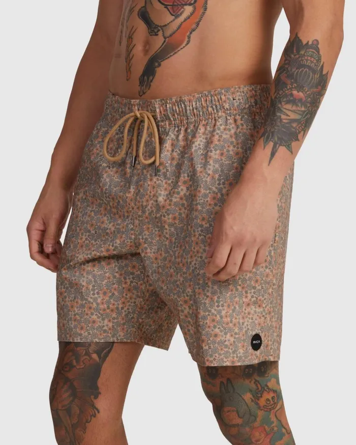 RVCA Boardshorts Barnes Elastic Waist Boardshorts 17034 Khaki 8211 Men