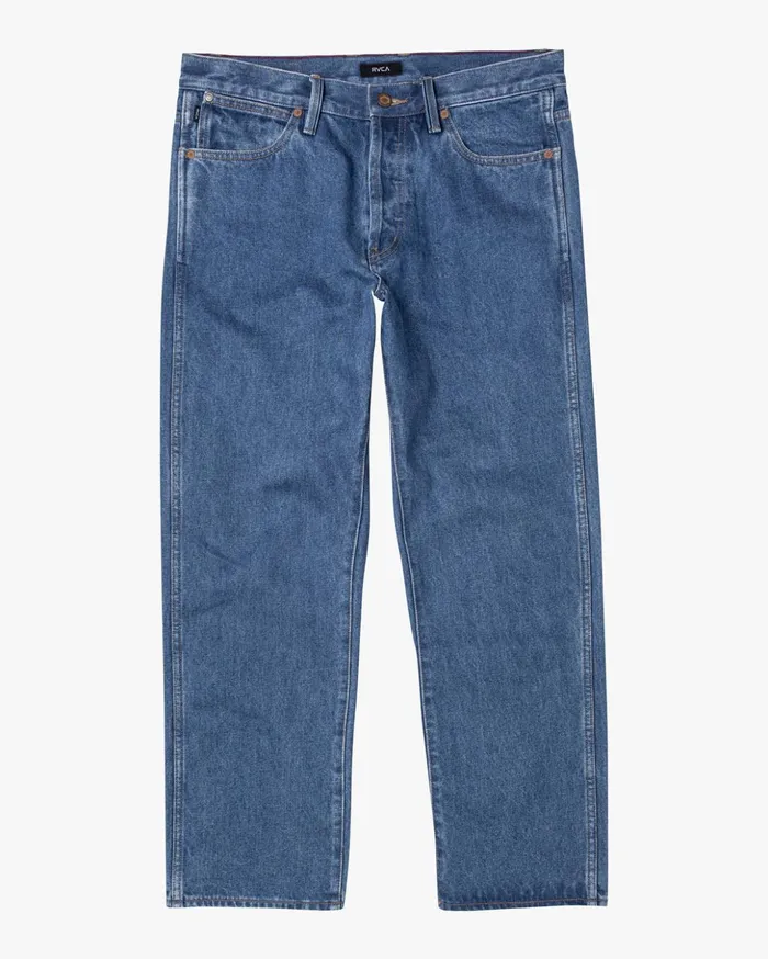 RVCA Denim New Dawn Straight Fit Denim Jeans Blue Collar 8211 Men