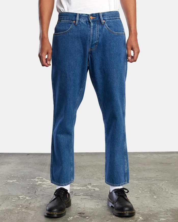 RVCA Denim New Dawn Straight Fit Denim Jeans Blue Collar 8211 Men