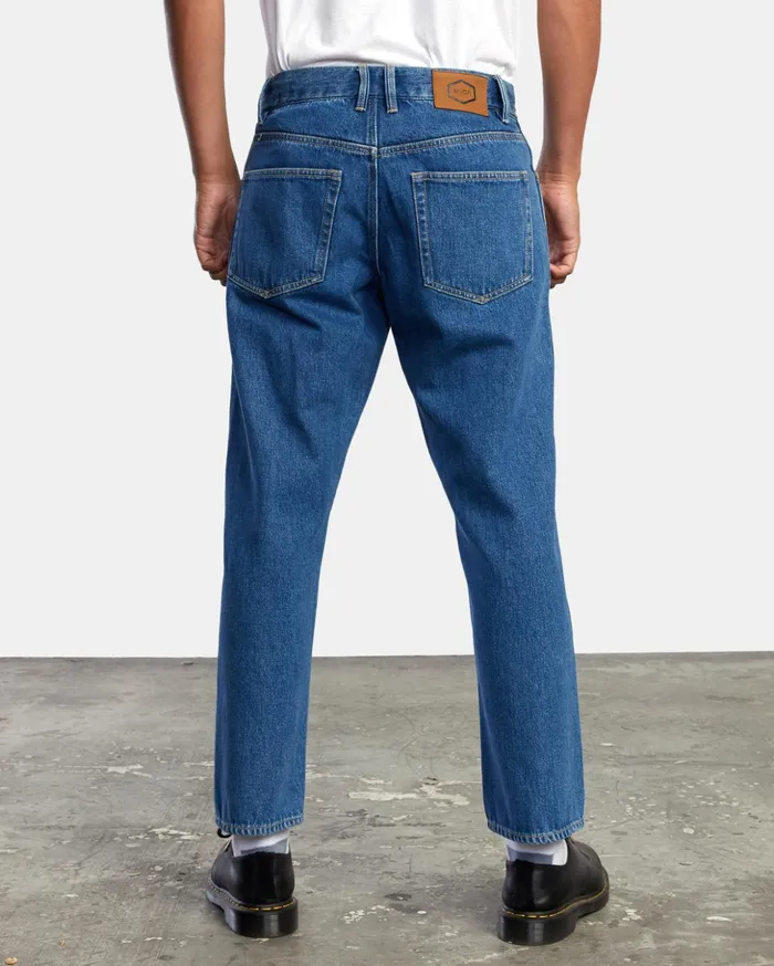 RVCA Denim New Dawn Straight Fit Denim Jeans Blue Collar 8211 Men