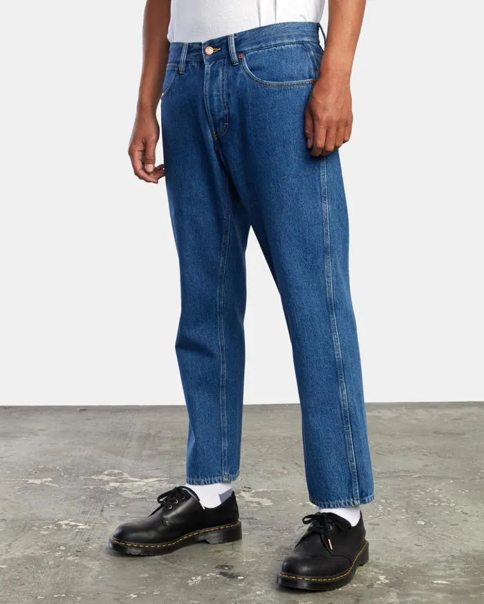 RVCA Denim New Dawn Straight Fit Denim Jeans Blue Collar 8211 Men
