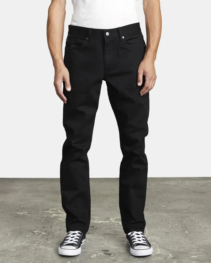 RVCA Denim RVCA Rockers Skinny Denim Jeans Black Black 8211 Men