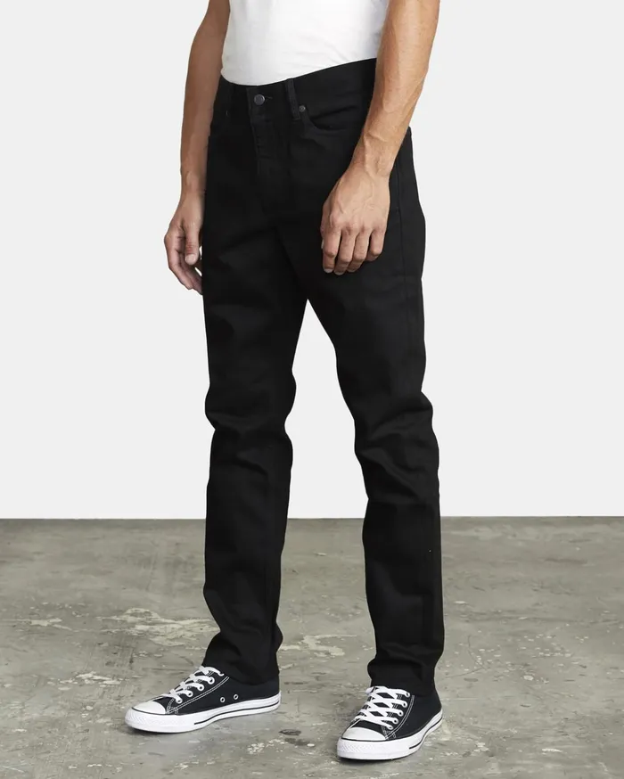 RVCA Denim RVCA Rockers Skinny Denim Jeans Black Black 8211 Men