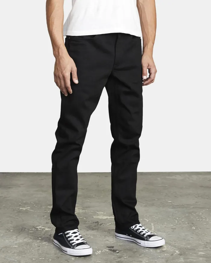 RVCA Denim RVCA Rockers Skinny Denim Jeans Black Black 8211 Men