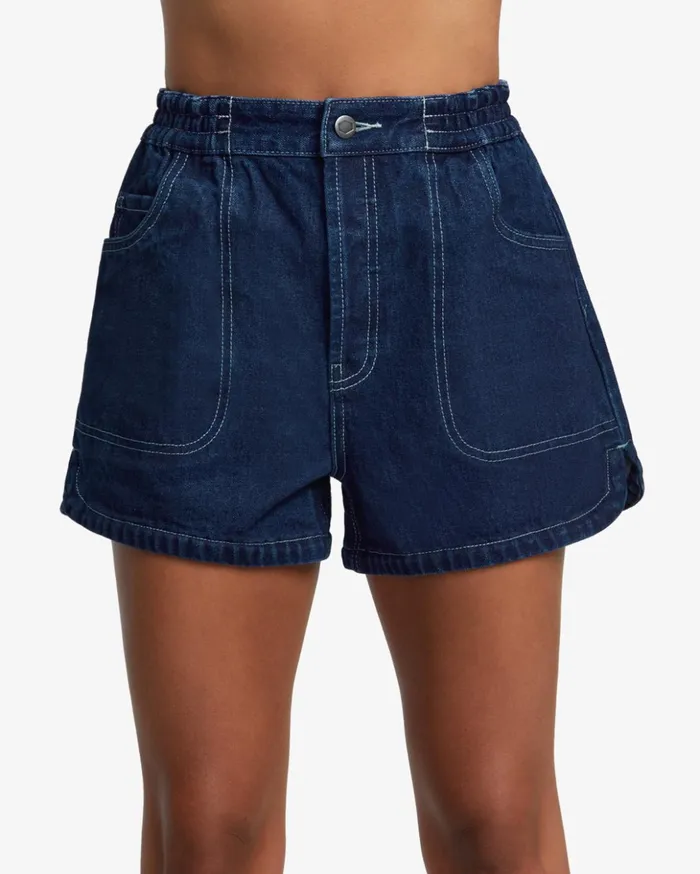 RVCA Denim Venice Denim Shorts Washed Blue 8211 Women
