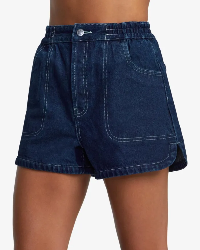 RVCA Denim Venice Denim Shorts Washed Blue 8211 Women