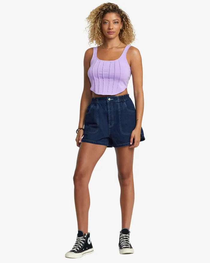 RVCA Denim Venice Denim Shorts Washed Blue 8211 Women