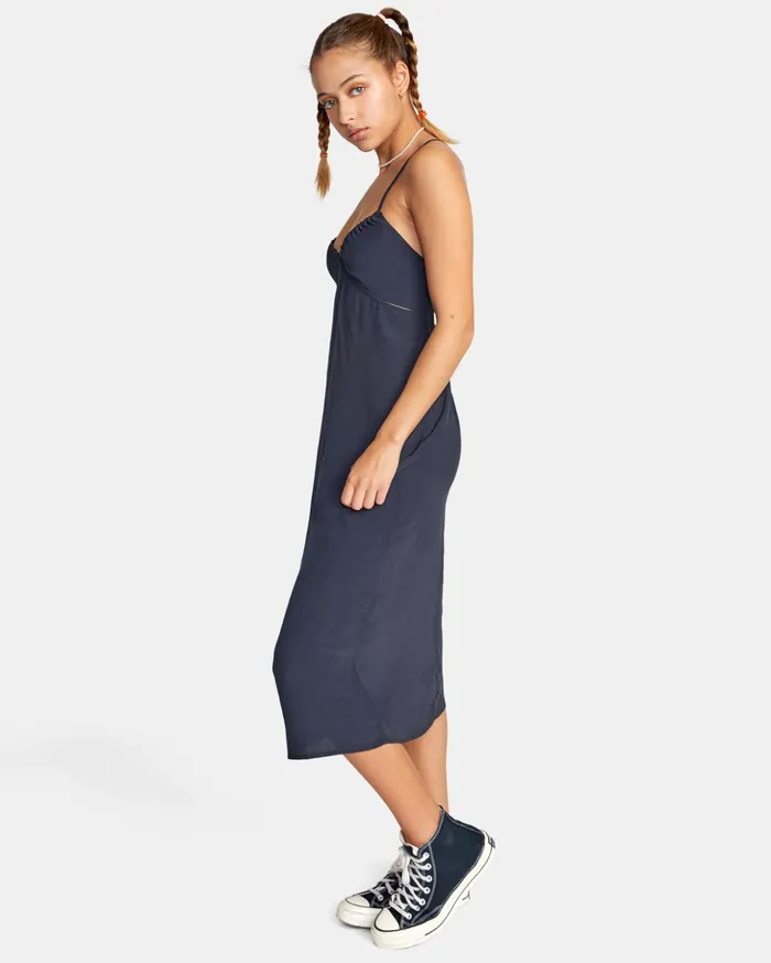 RVCA Dresses Rompers No Judgement Midi Dress Black 8211 Women