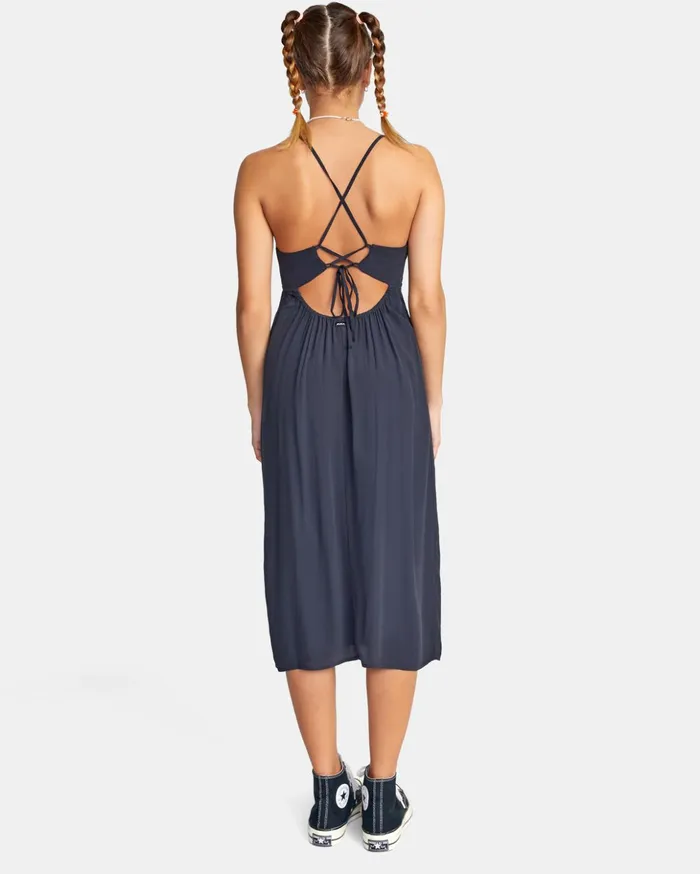 RVCA Dresses Rompers No Judgement Midi Dress Black 8211 Women