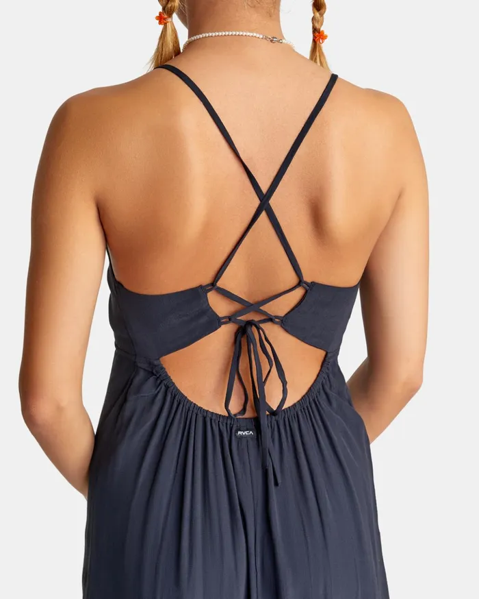 RVCA Dresses Rompers No Judgement Midi Dress Black 8211 Women