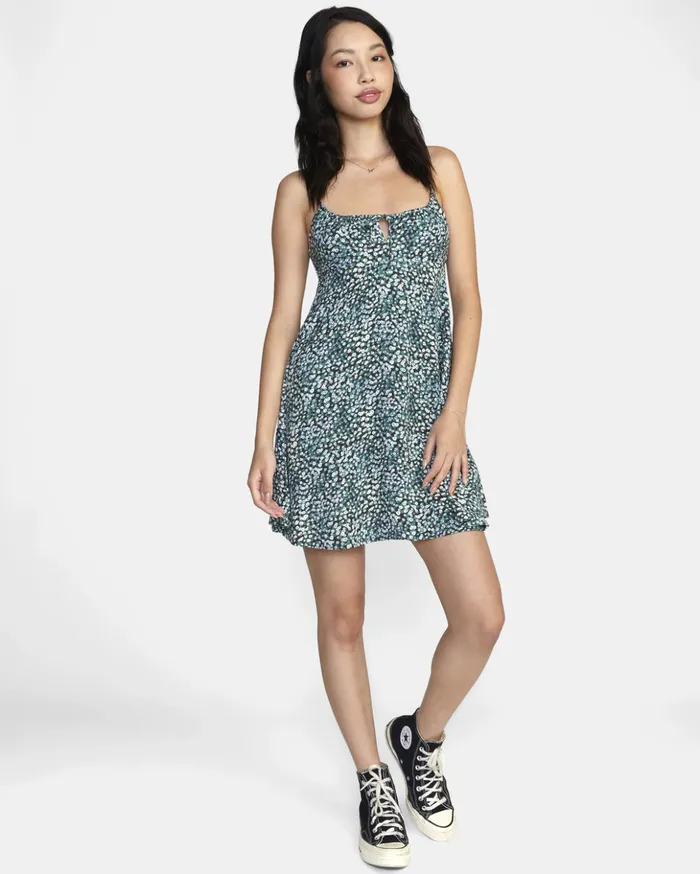 RVCA Dresses Rompers Overtime Sun Dress Palm 8211 Women