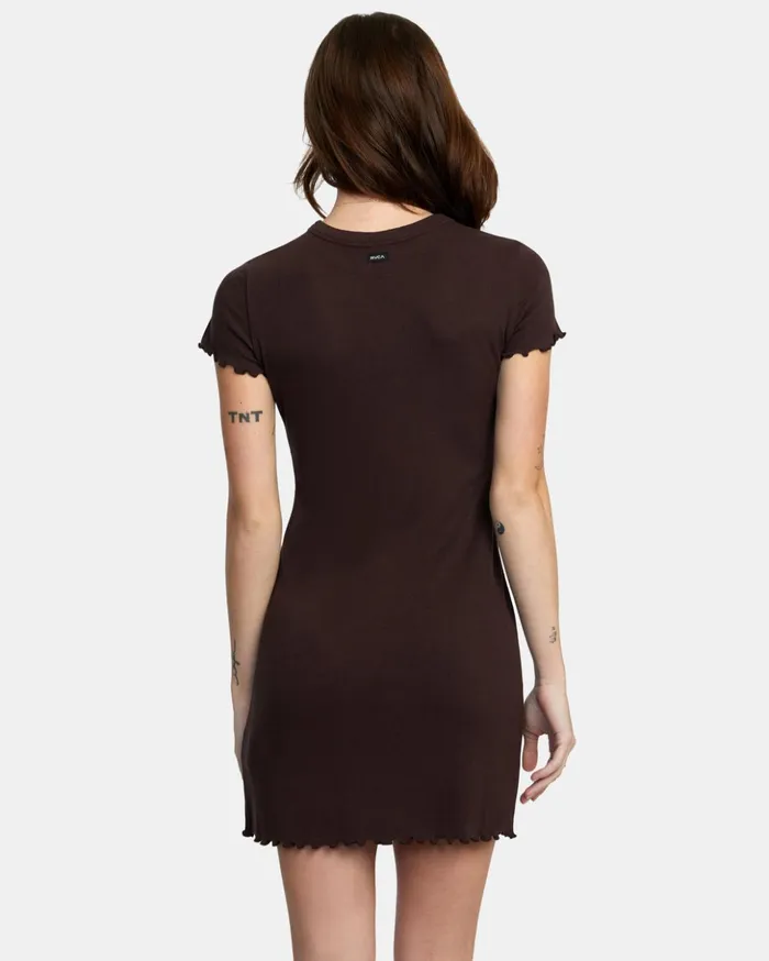 RVCA Dresses Rompers Rover Rib Knit Dress Java 8211 Women
