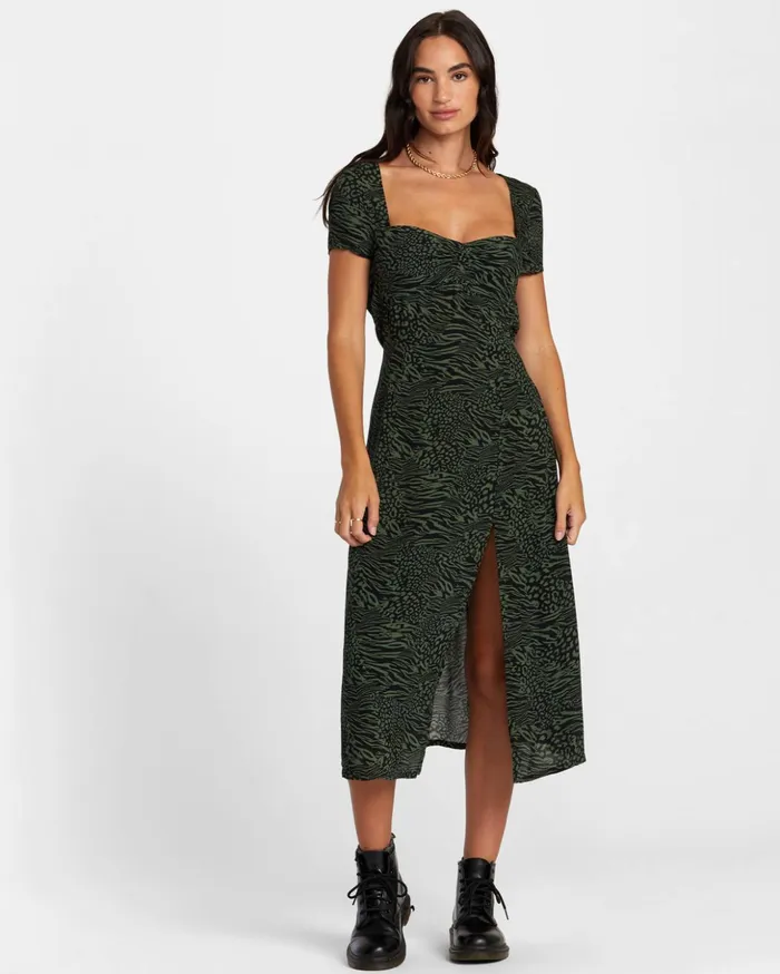 RVCA Dresses Rompers Secrets Midi Dress Rvca Black 8211 Women