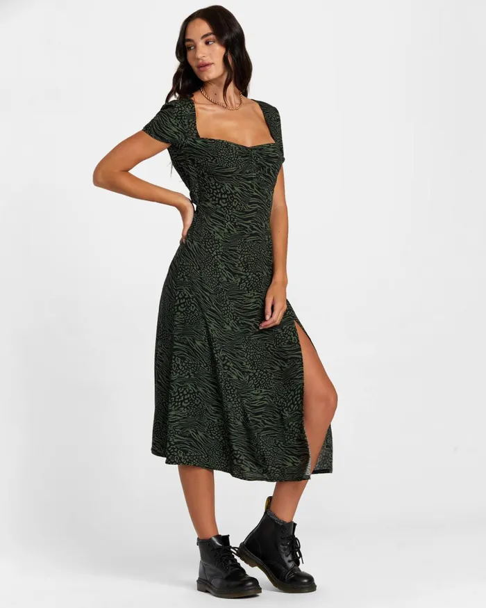 RVCA Dresses Rompers Secrets Midi Dress Rvca Black 8211 Women